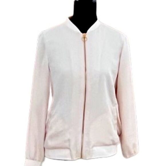 Spense blush zip front bomber style lightweight jacket size S - Picture 1 of 6